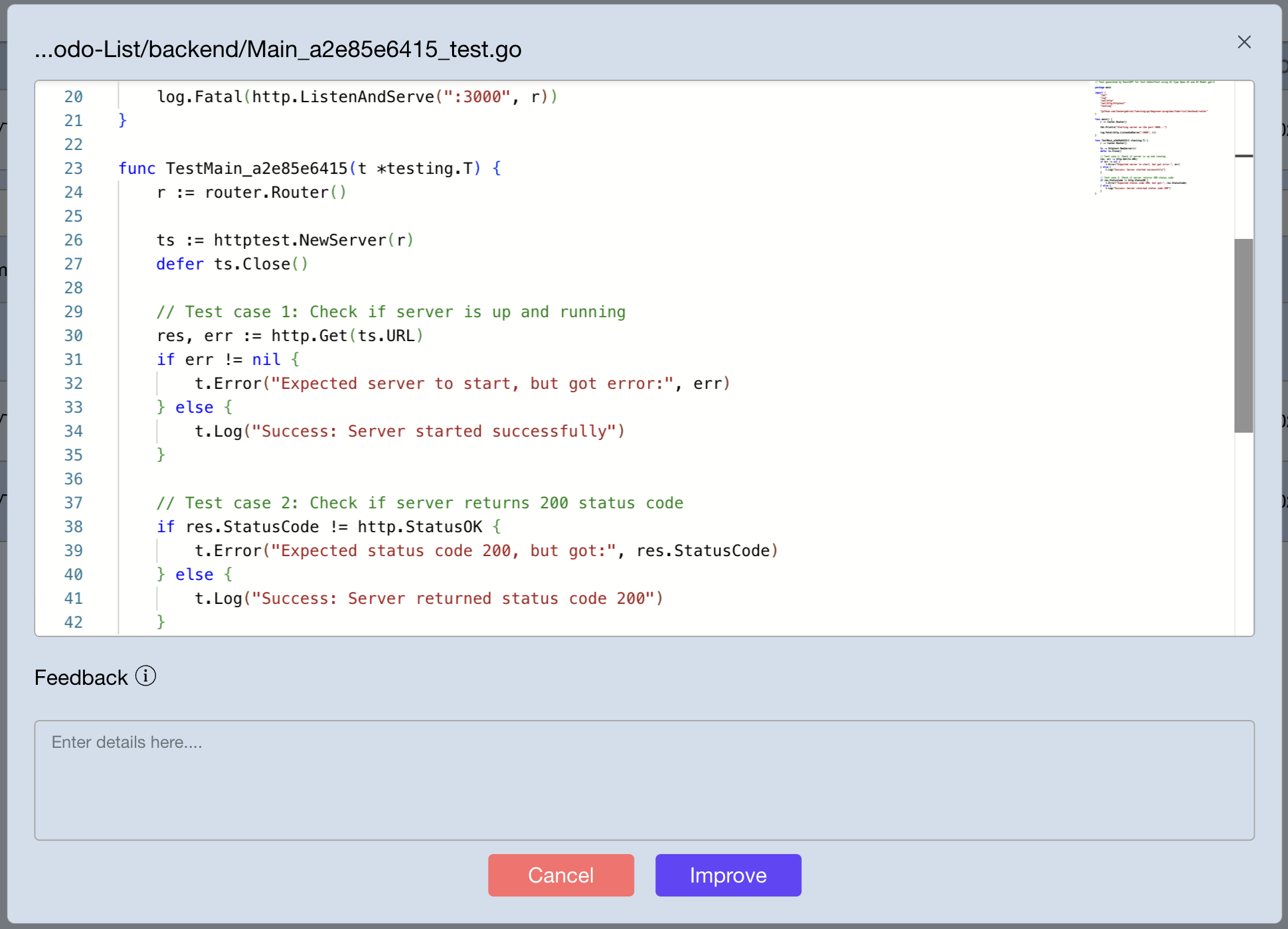 GoLang Unit Testing with Roost Testing CoPilot